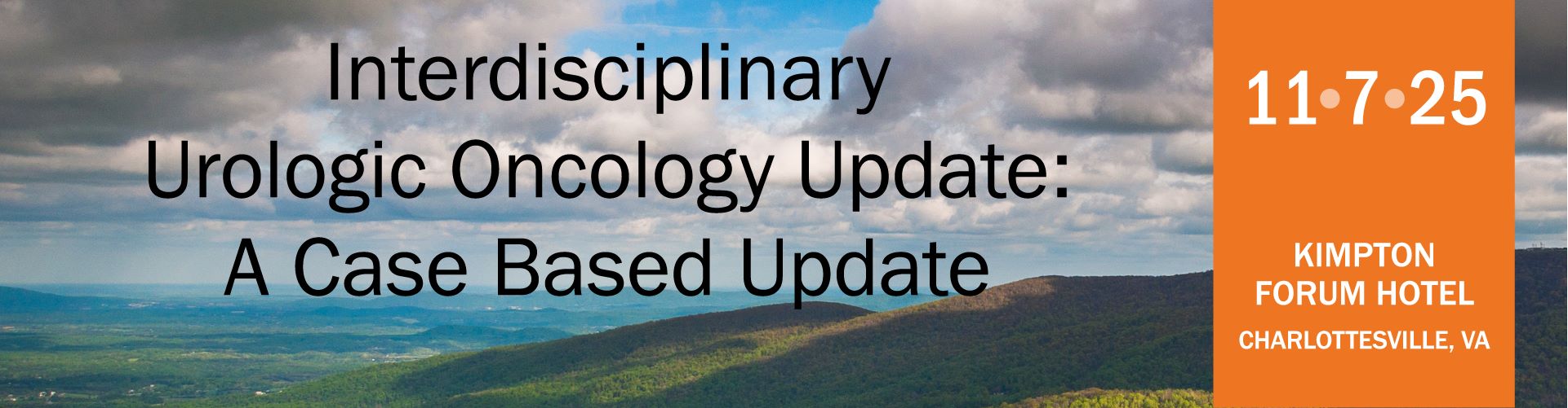 Save the Date: 2025 UVA Interdisciplinary Urologic Oncology Update Banner